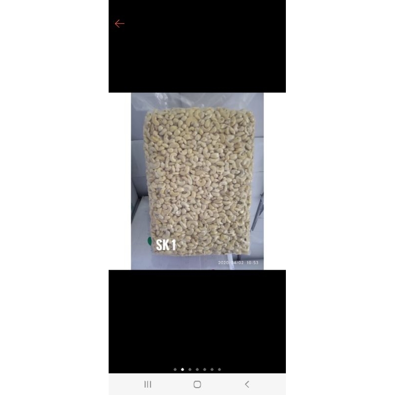 

Kacang Mente/kacang mede Utuh Mentah Grade Sedang/Grade B