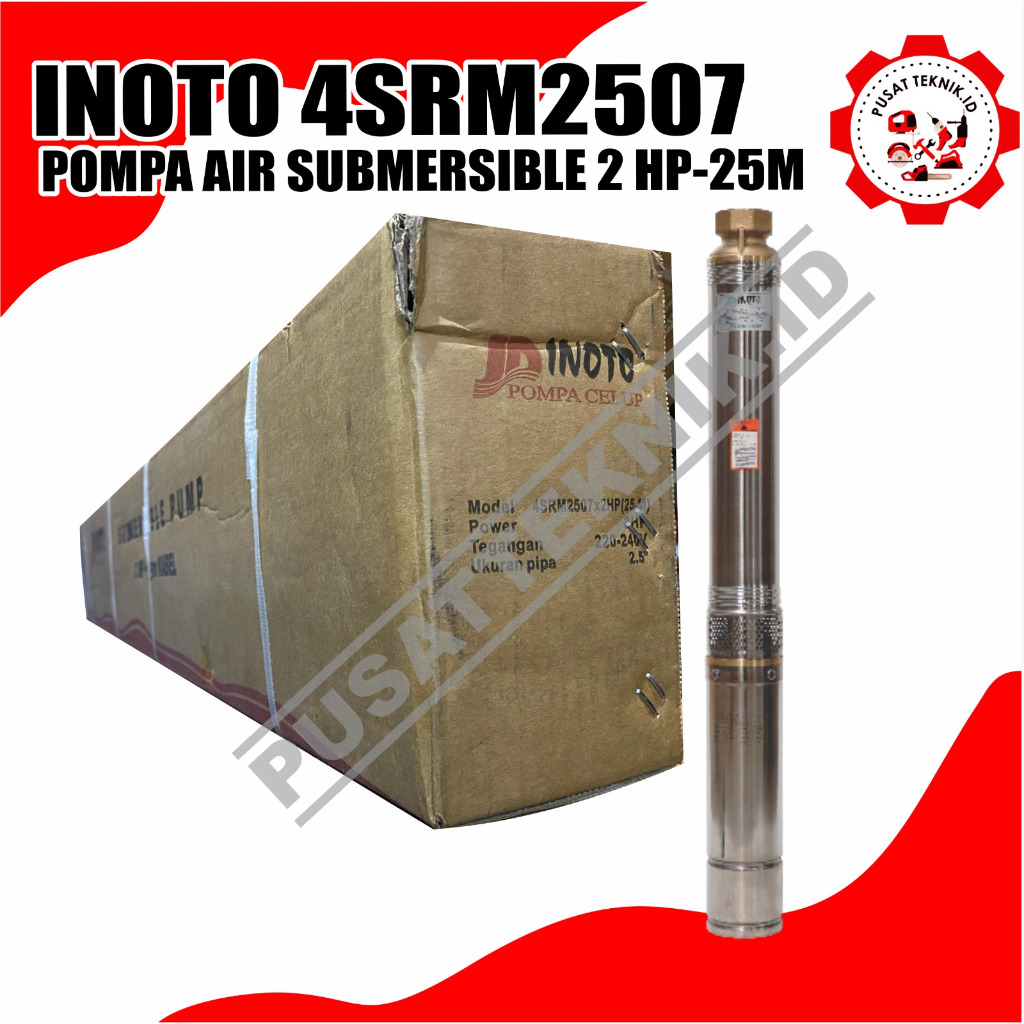 SUBMERSIBLE PUMP 4IN 2HP 3 HP INOTO 4SRM2507 / 4SRM2510 KABEL 25M POMPA SATELIT INOTO 4SRM2507 4SRM2