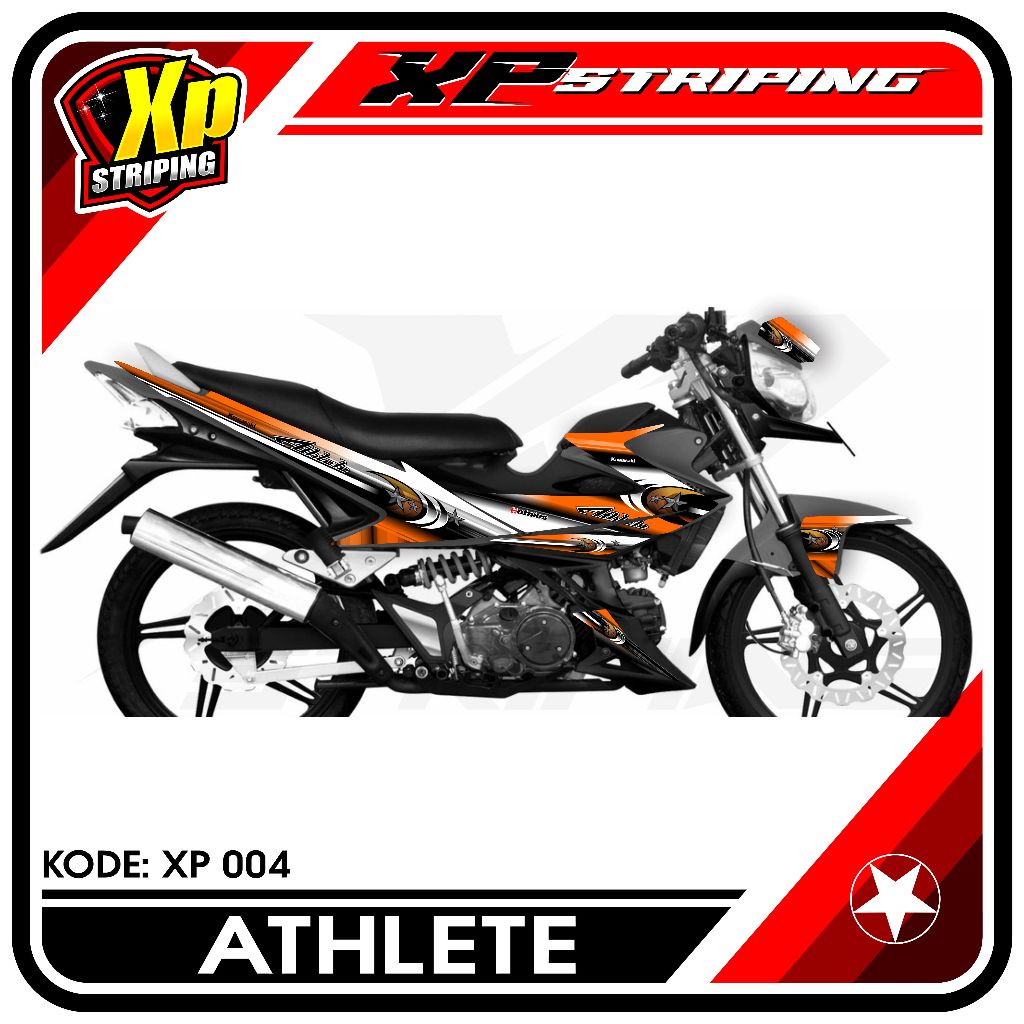 Striping Athlete - Sticker Striping Kawasaki Athlete Desain Racing XP.04