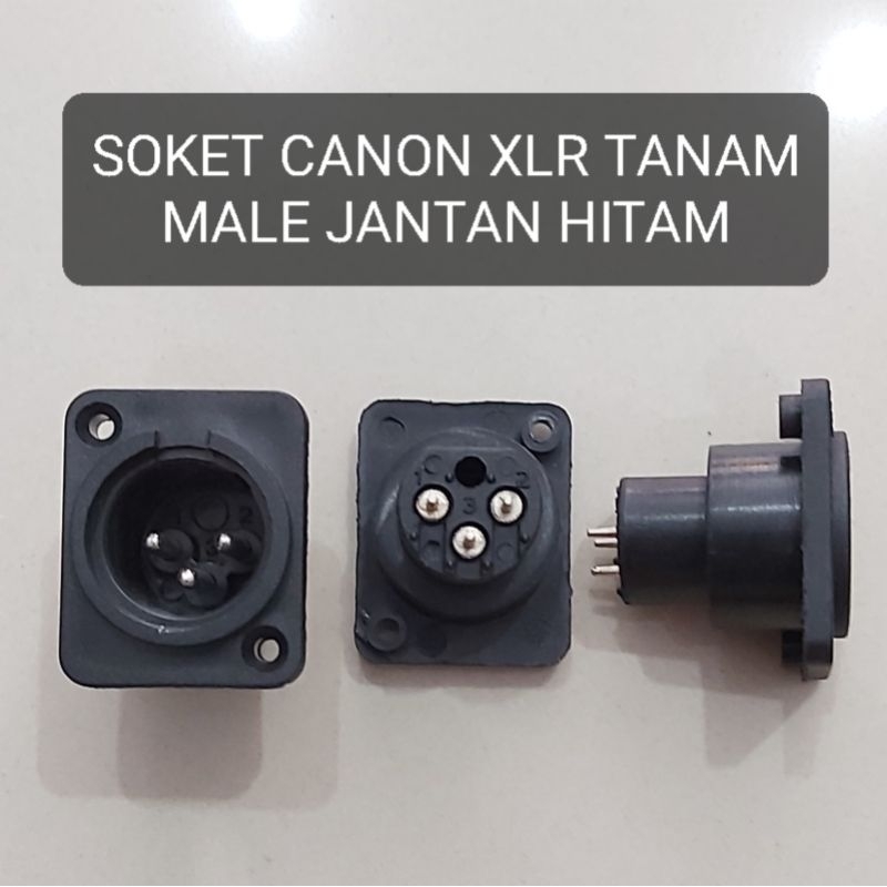 Soket XLR Tanam MALE 3 Pin Jantan Soket Canon Pcb