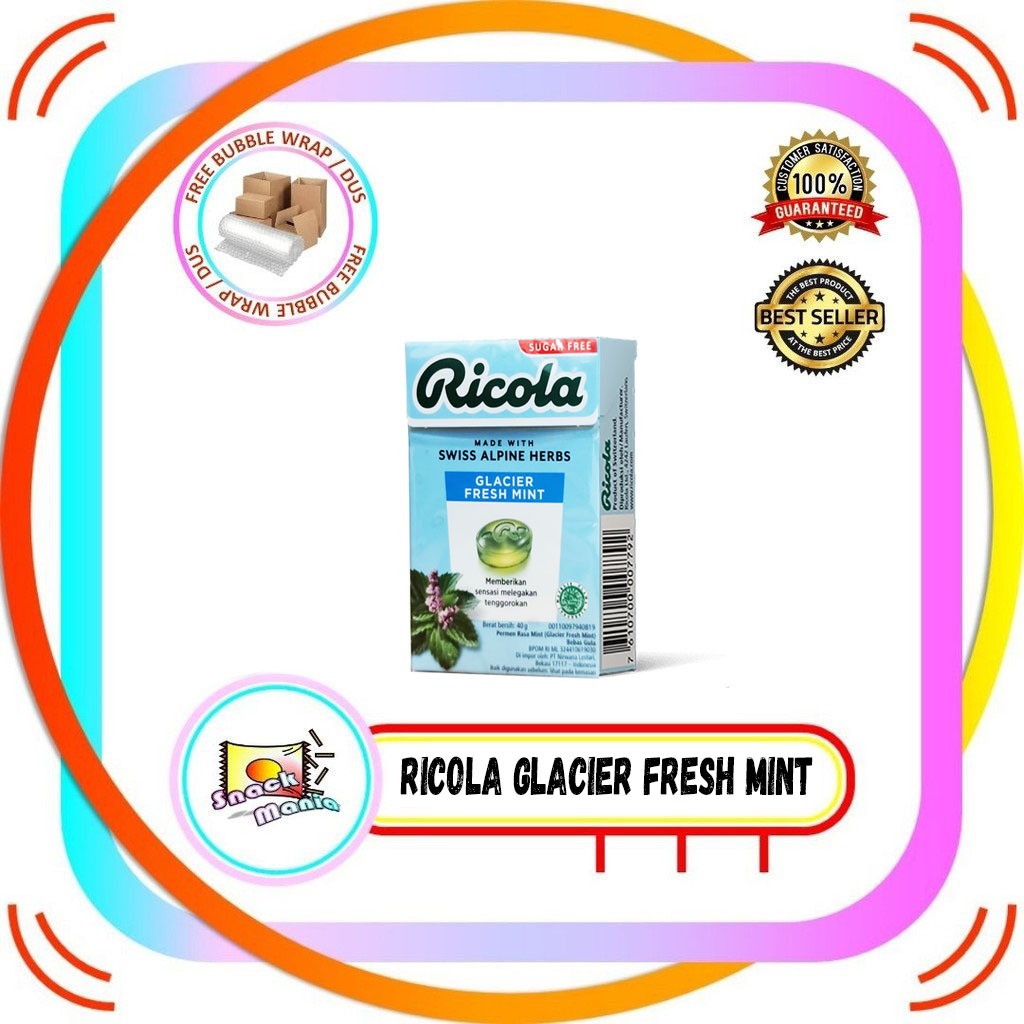 

Ricola Glacier Fresh Mint Candy ~ 40 gr Permen