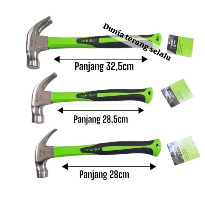 Obral Populer Palu Kambing TEKIRO gg Fiber Karet 8 oz 12 oz 16 oz  Martil Cungkil  Palu Cukit Paku K