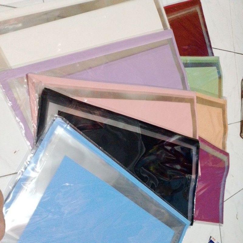 

Cellophane motif frame kaca/ plastik cellophane pack