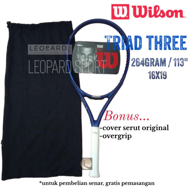 Raket Tenis Wilson Triad Three 113 in 264g / Tennis Racket