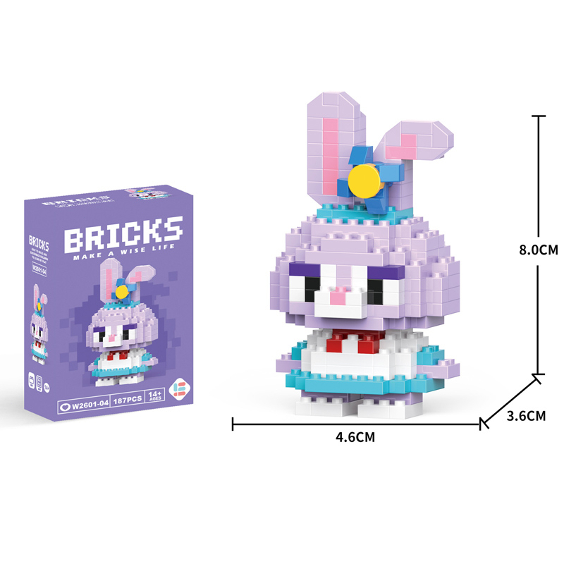 Lego Mainan Bricks karakter kartun DIY Sanrio Mini Nano Block Puzzle Stellalou