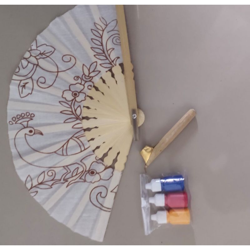 Paket Membatik Kipas 1 Set Lengkap Canting Warna