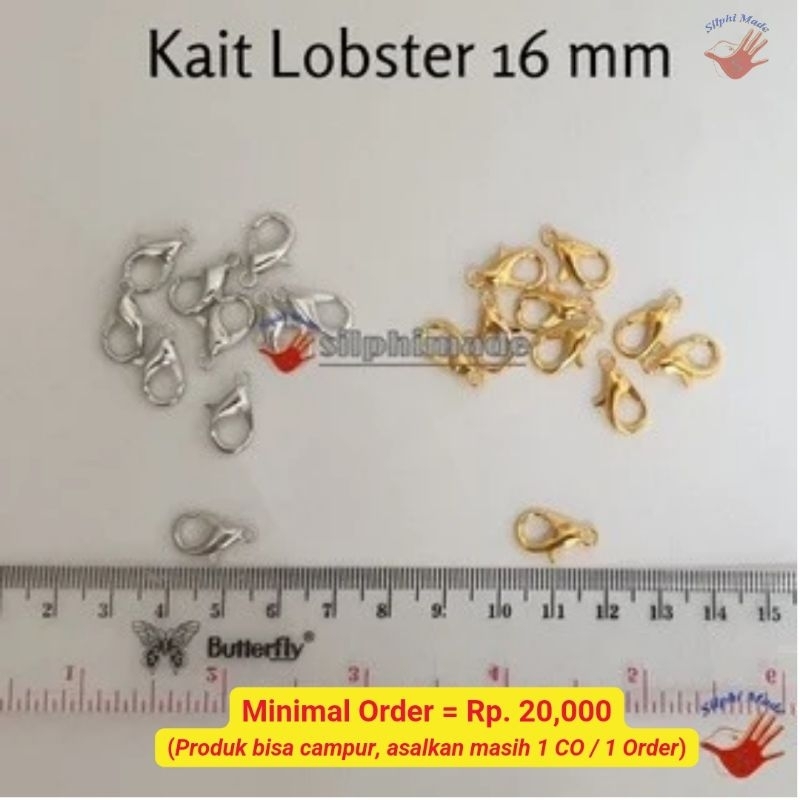 10pcs Kait Lobster 16mm – Pengait Tas & Bahan Craft Rajut | Kait Gantungan Tas Mini Murah Berkualita