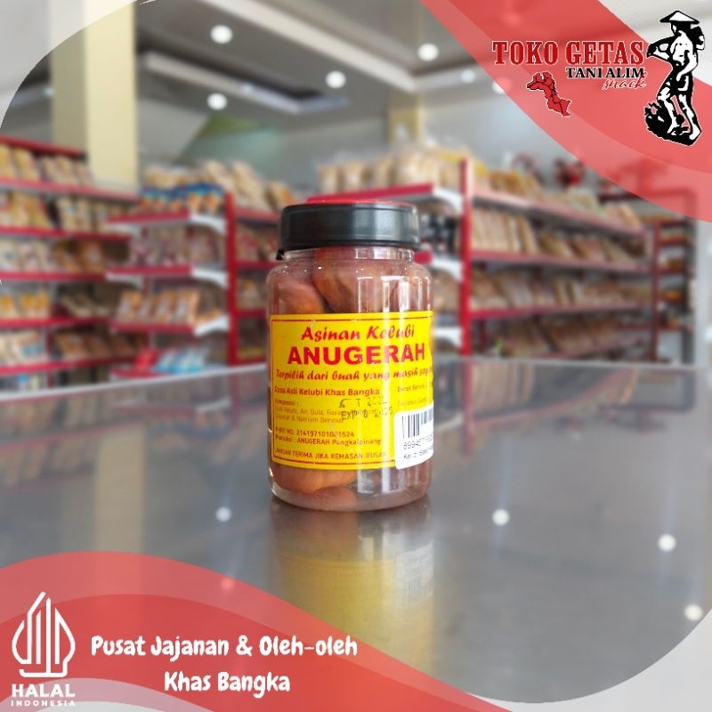 

Asinan Buah Kelubi Basah Khas Bangka Cap Anugerah 275gr