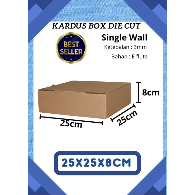 

Kardus Box Diecut 25x25x8 cm