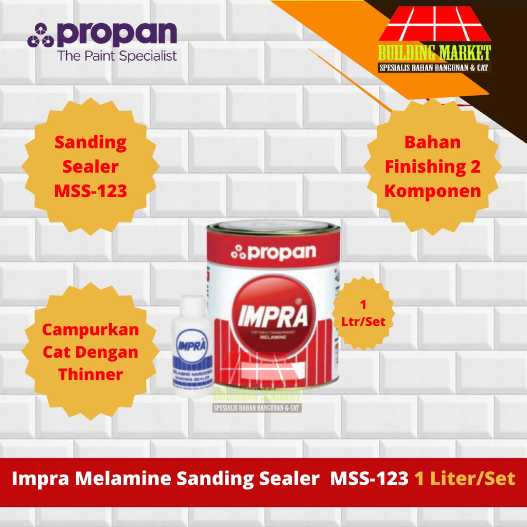 CAT DASAR KAYU PROPAN IMPRA MELAMINE SANDING SEALER MSS 123 PROPAN 1 LITER