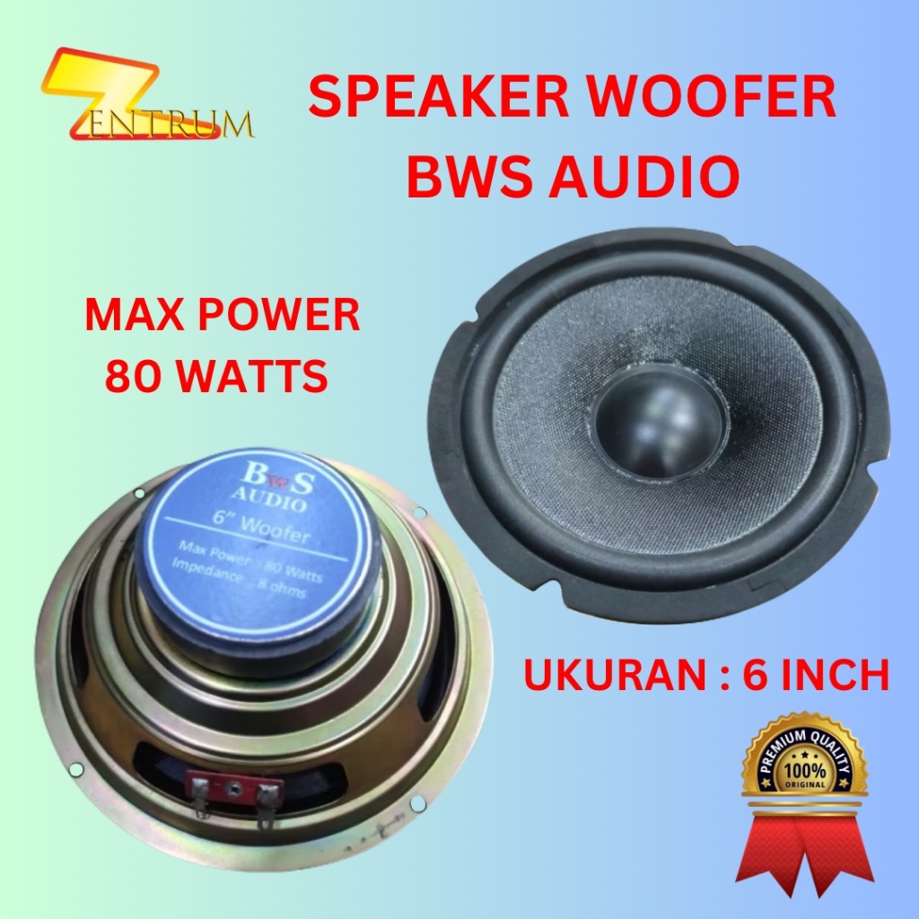 Speaker 6 inch woofer BwS Audio 80watts / speaker 6inch woofer 80watt