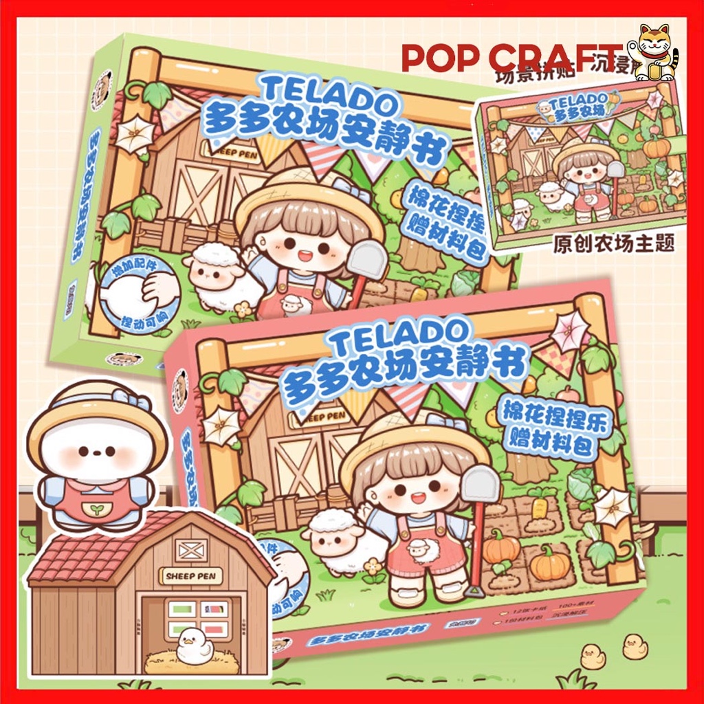 

PC Handmade Kerajinan Tangan Quite Book DIY Lucu Cartoon DIY handmade stiker Berganti pakaian TLD163