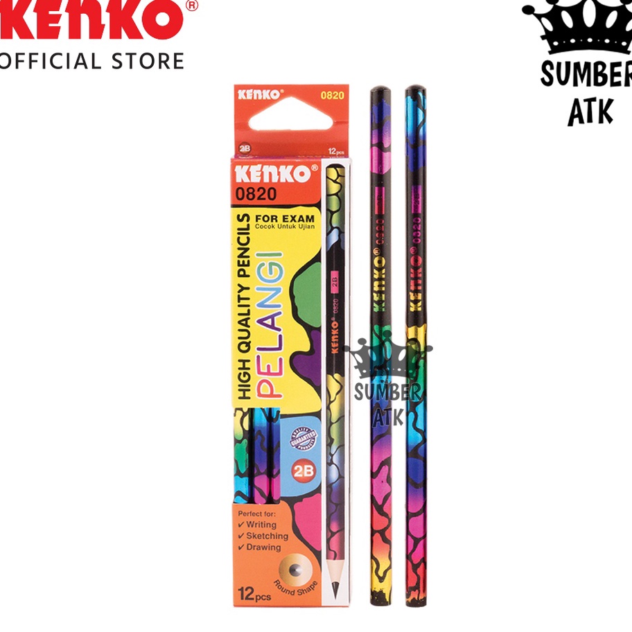 

TERMURAH KENKO PENCIL PENSIL PENSIL RAUT PENSIL BATANG 2B82 PELANGI 1 LUSIN 12 PCS