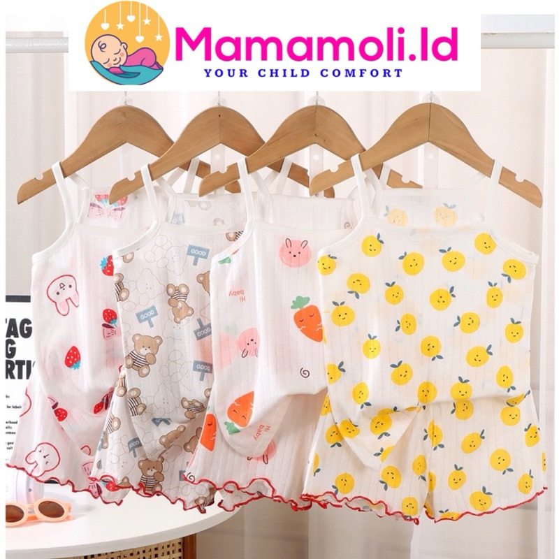 Setelan Singlet Celana Oneset Baju TALI 1 + Celana Satu Set Atasan Bawahan Anak Cewek Perempuan / Ba