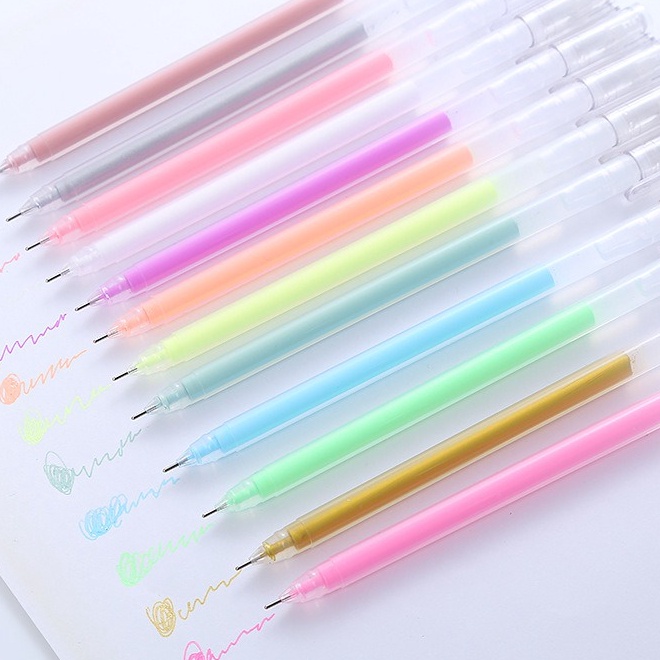 

BURUAN SERBU 12pcs Pena Pen Pulpen Gel Warna Warni GMST82