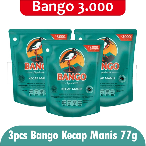 

[ Paket Isi 3 ] Bango Kecap Manis 77gr/60ml Kemasan Kecil