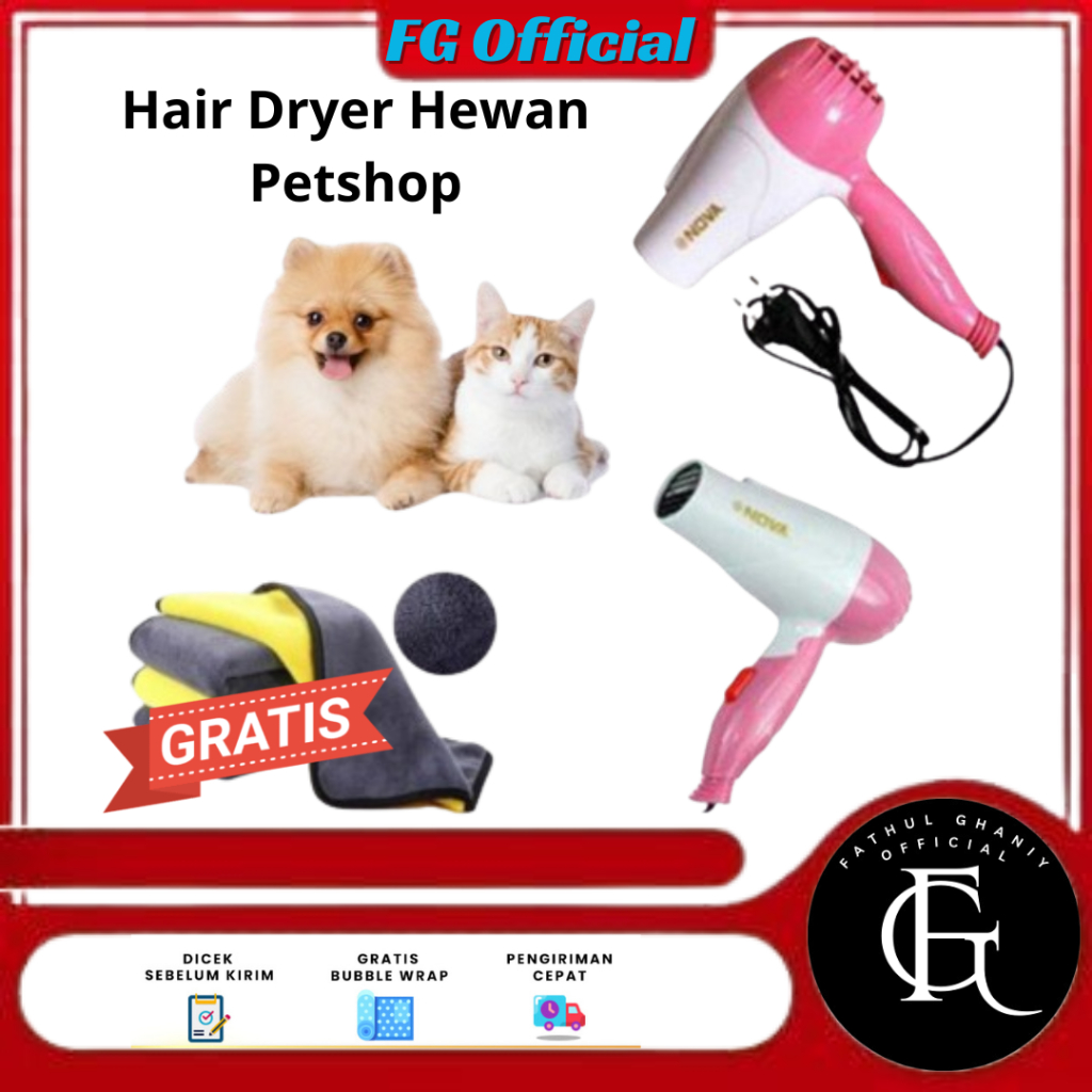 Hairdryer Pengering Bulu Rambut Kucing Anjing Hewan Peliharaan Pet Blower Hair Dryer Grooming Low Wa