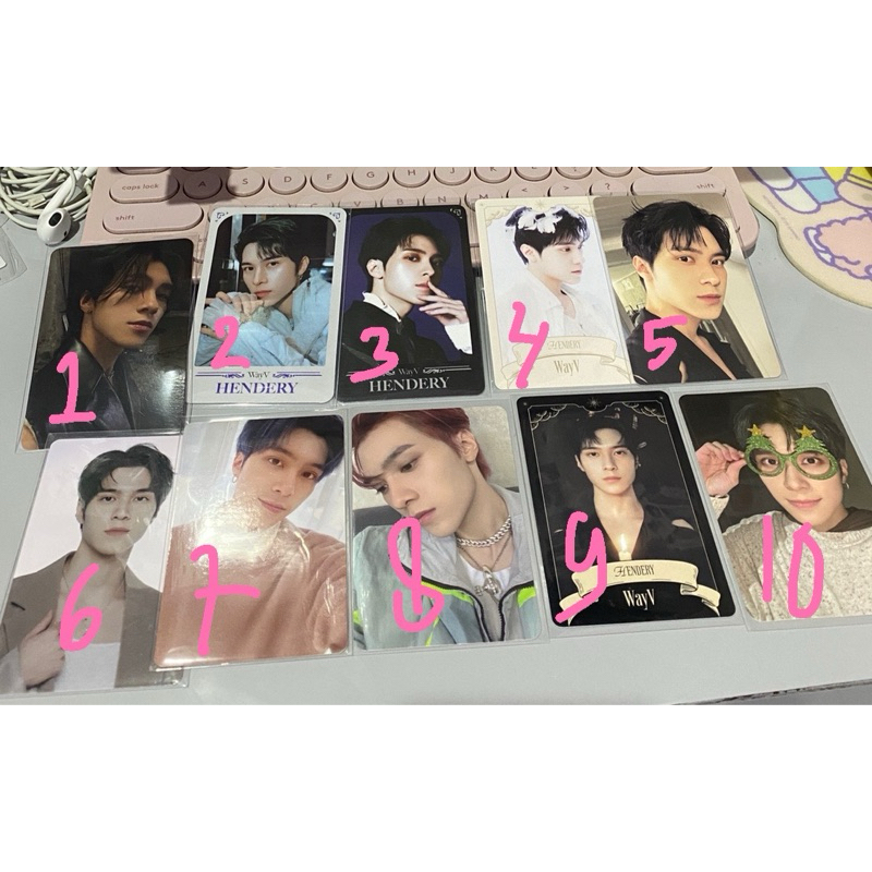 Hendery pc photocard official nct wayV phantom trading card tc sg season greeting golden age nct hom