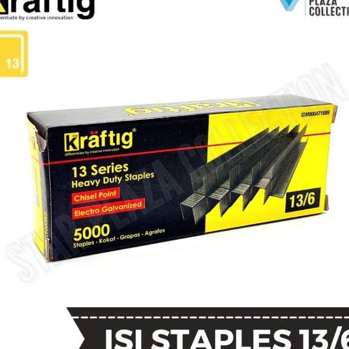 

FLAS SALE Isi Staples Manual Staples Tembak tacker Merek KRAFTIG Uk 136mm 6mm Original untuk Pengerjaan Jok Motor Jok Mobil Sofa Funiture Kayu