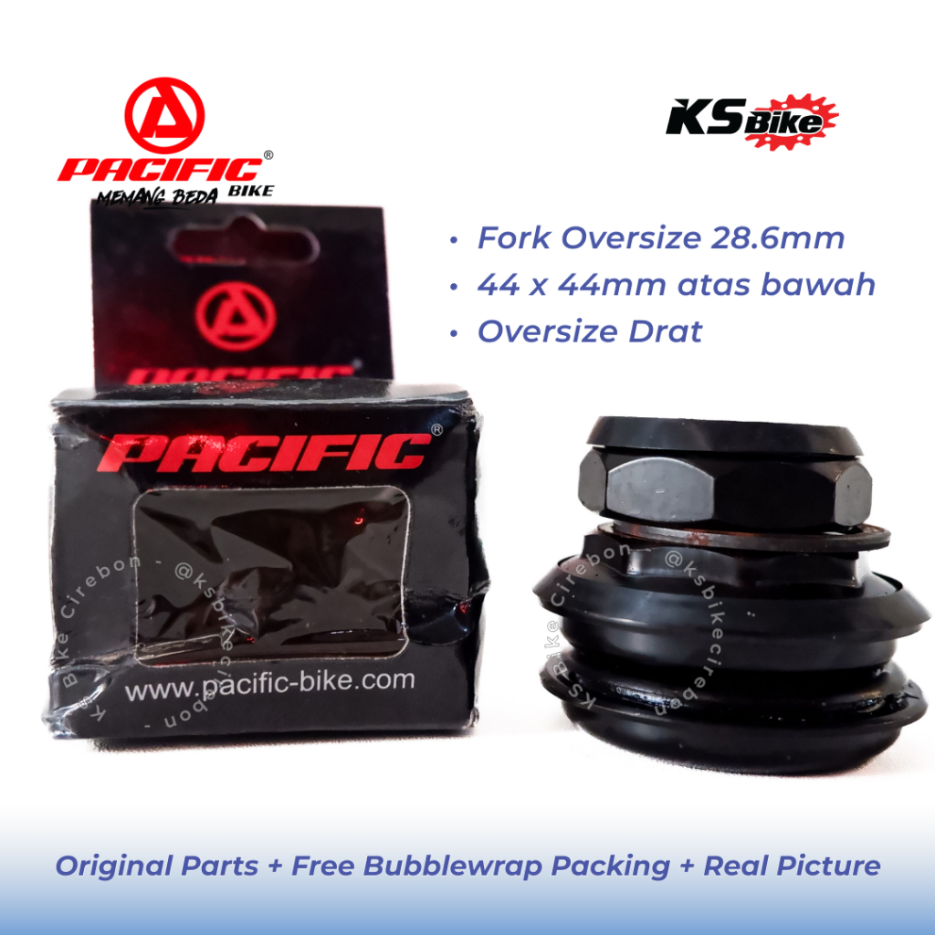 Headset Fork Sepeda 44 x 30mm Oversize Drat Ulir Pacific D409 Kom Stir Sepeda Gunung MTB Federal KS 