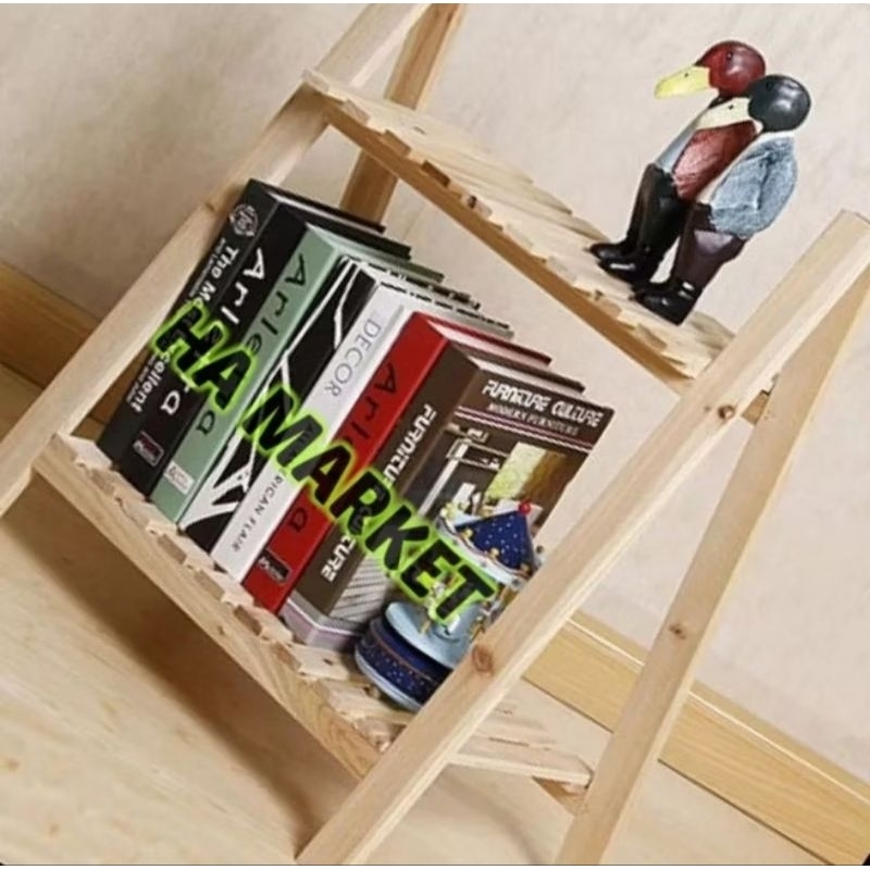 Rak Kayu Jati Belanda/Rak Buku/Rak Hiasan Rumah