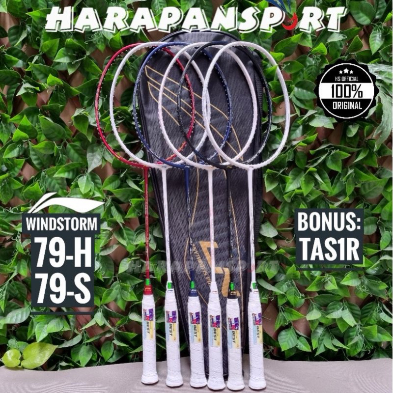 RAKET BADMINTON LINING WINDSTORM 79H 79S 79 H S NEW ORIGINAL 100%