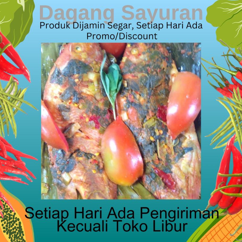 

PEPES IKAN NILA/MUJAIR/MAS PER EKOR 250 GRAM