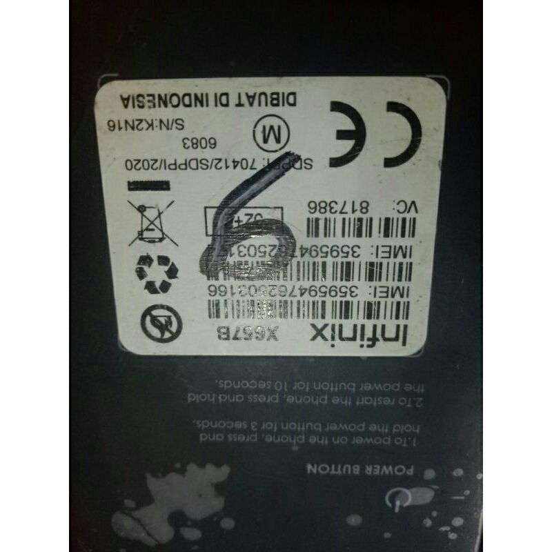 mesin Hp Infinix Smart 5 keadaan mesin mati jual apa adanya