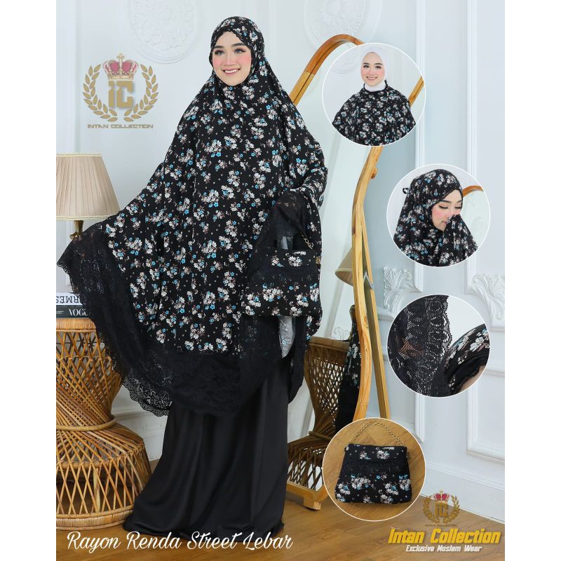 MUKENA RAYON MOTIF/MUKENA DEWASA BAHAN RAYON/MUKENA RAYON RENDA BESAR(BISA COD)