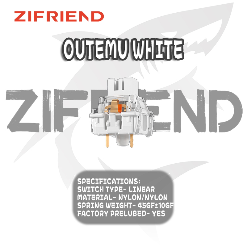 Outemu White Switch Silent Linear Switch Mechanical Keyboard Dustproof Switch SMD LED 3 Pin 10 Pcs
