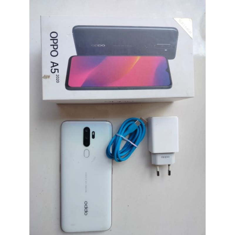 HANDPHONE SECOND MURAH OPPO A5 2020 3/64 FULLSET
