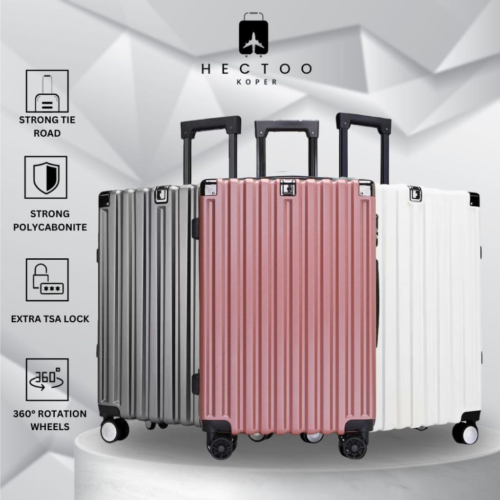 Hectoo Koper Bagasi Y75 Ukuran 22inch 24inch 26inch 28inch Luggage Traveltime TSA Lock