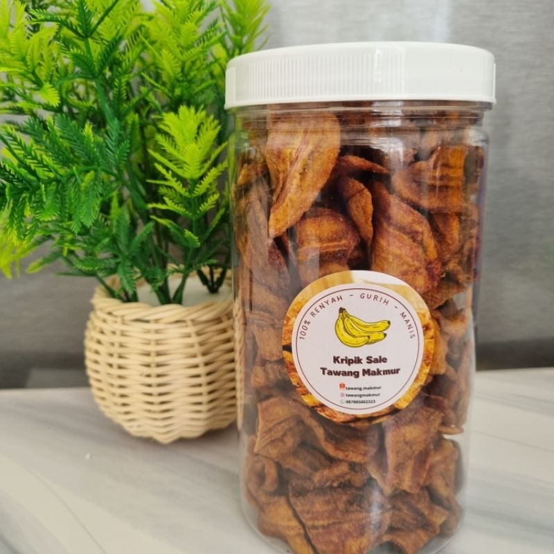 

Kripik Sale Pisang 100% Renyah Manis Toples 230gr | Cemilan Sehat