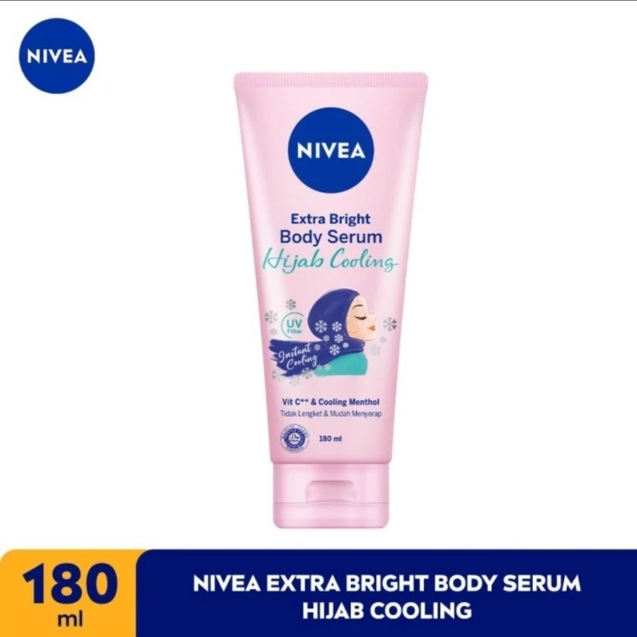 NIVEA Body Care Extra Bright Body Serum Hijab Cooling 180ml 180 ml Handbody Body Lotion