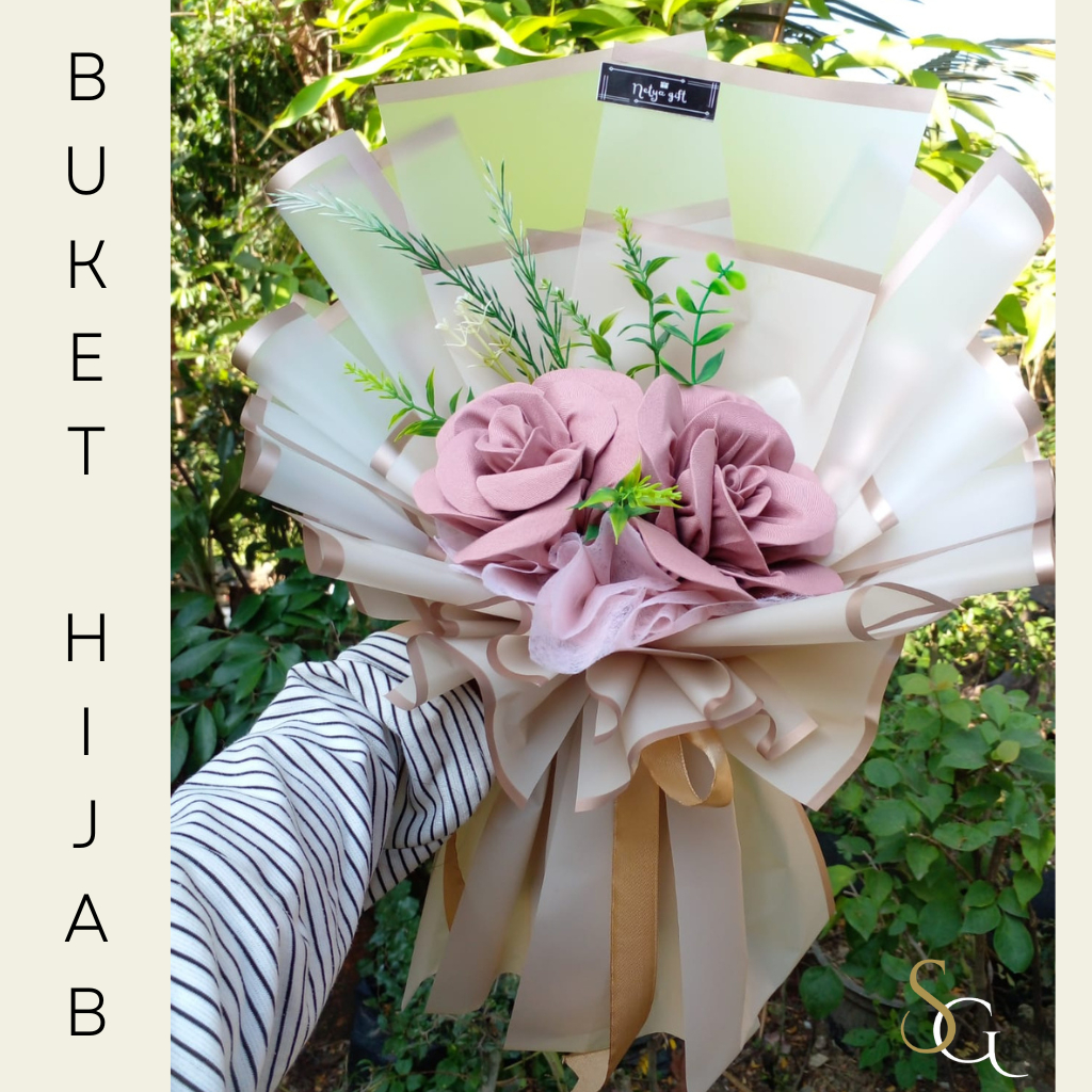 Buket Hijab | Kerudung Voal Azara | Segi Empat/Buket Wisuda/Buket Sempro/Buket Ulang Tahun