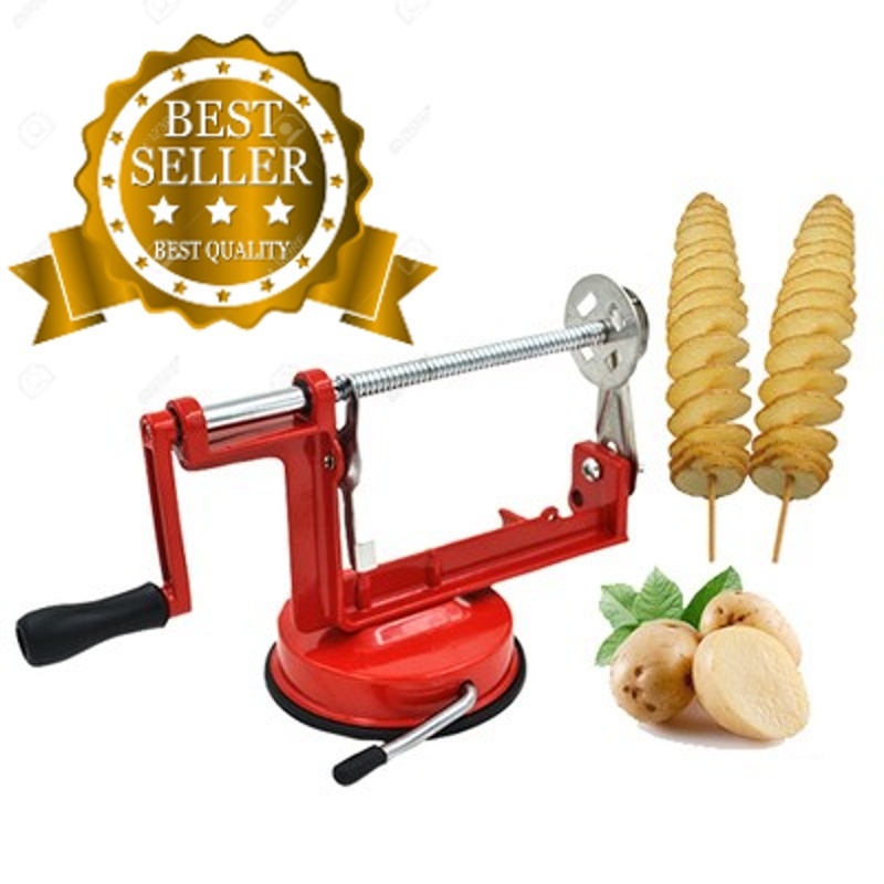 Spiral Potato Slicer / Alat Pemotong Pengiris Kentang Spiral / Pisau Putar Ulir Keripik Kentang Sing