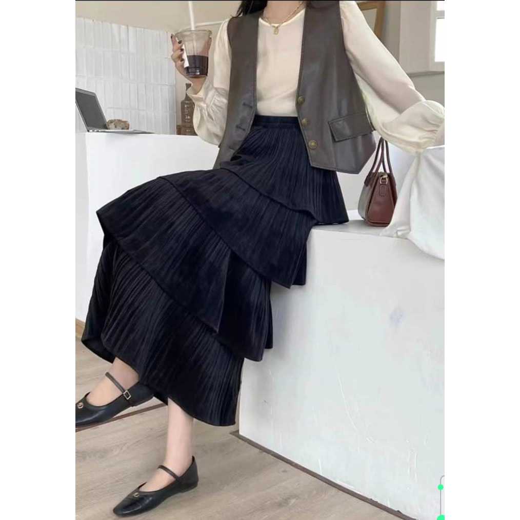 Rok Plisket Ceruty 4 Layer/ Ceruty Layer