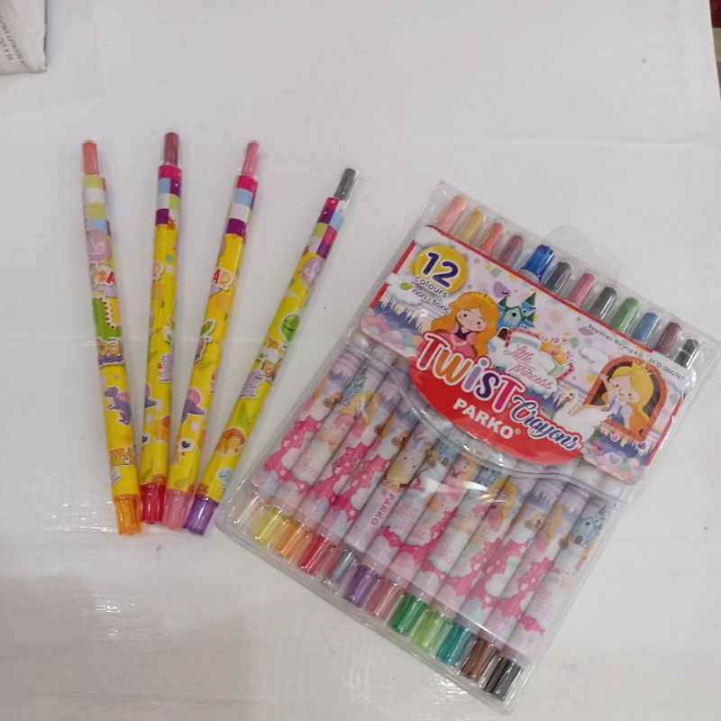 

Crayon Putar Parko K144 Panjang 12 warna/crayon/krayon/pastel