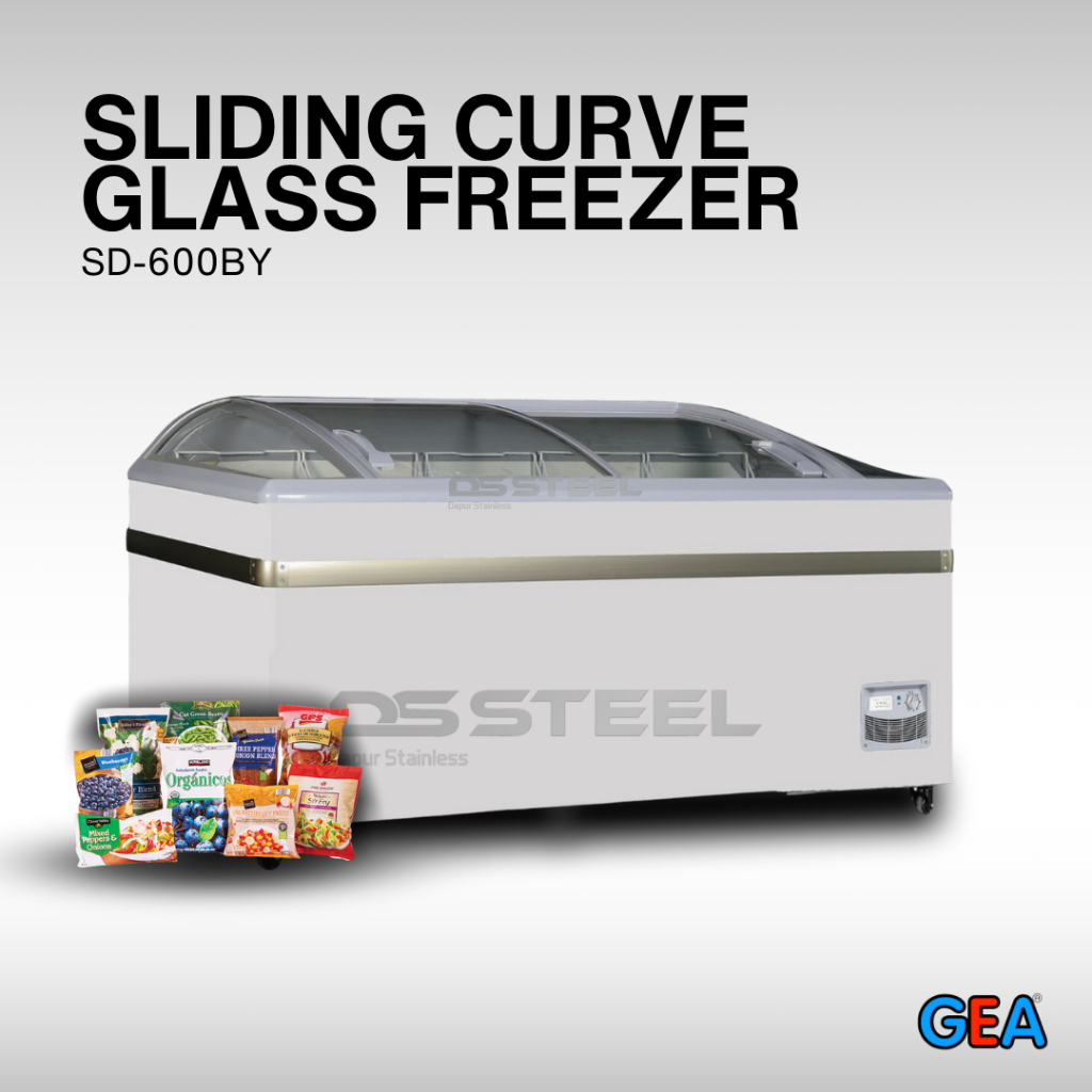 GEA Sliding Curve Glass Freezer 600 Liter GEA SD-600BY / Freezer Sliding 600 Liter GEA SD 600BY / Fr