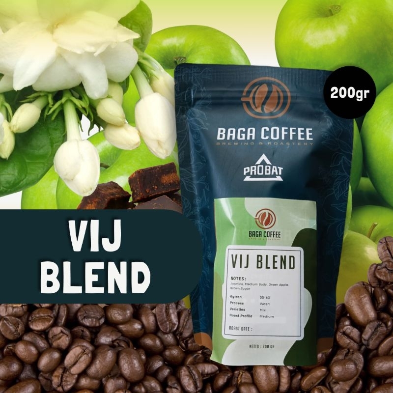 

Kopi Baga Coffee Vij Blend kopi susu Whole Bean kopi biji / bubuk