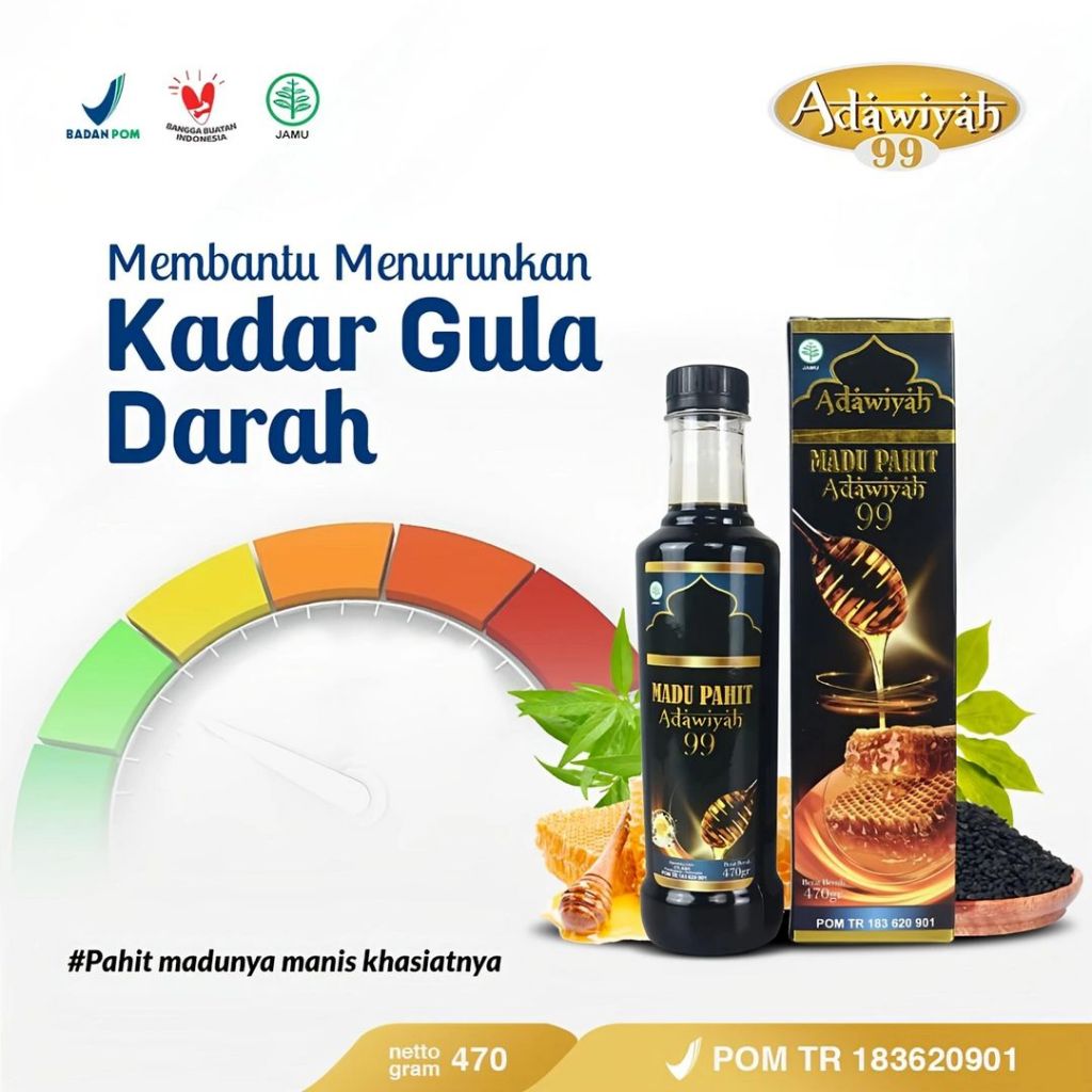 

Madu Hitam Pahit Adawiyah99 Daun Insulin Original 100% Alami Mengobati Dan Mencegah Diabetes
