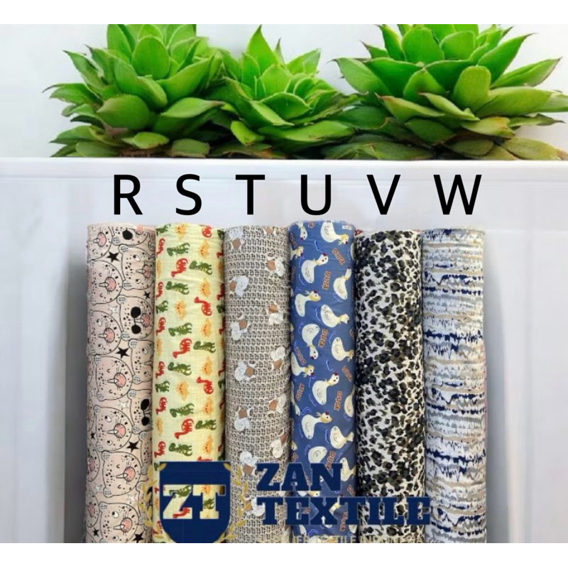 Kain Katun Rayon Premium Motif Viscose Motif terbaru bahan Gamis, daster, baju anak-anak