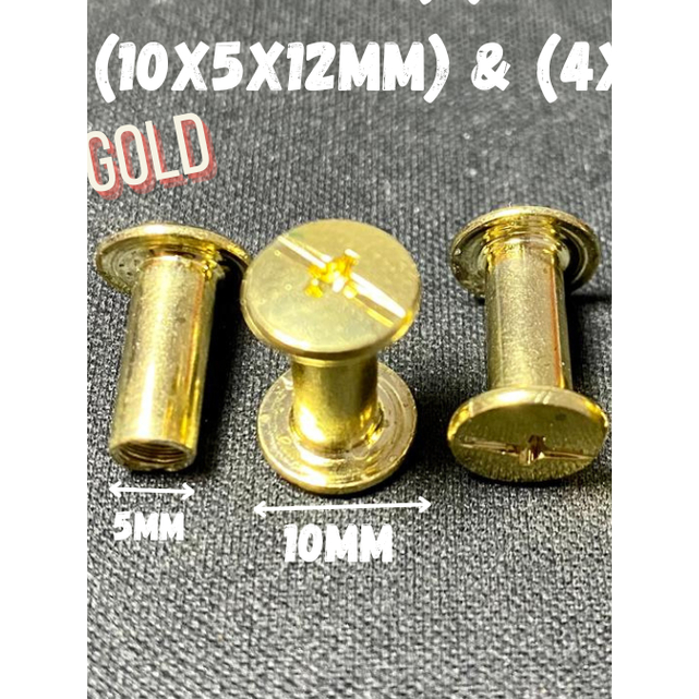 BAUT JILID BUKU (+) R220 IRON GOLD (10X5X12MM) & (4X4MM)