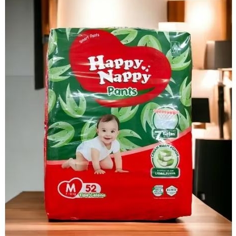 HAPPY NAPPY PANTS_PAMPERS POPOK BAYI TIPE CELANA_SIZE/UKURAN M_POPOK CELANA BAYI