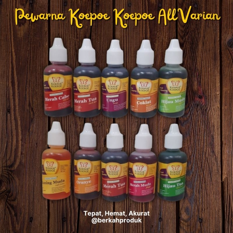 

Pewarna Makanan Dan Minuman Cair 30ml Cap Kupu-kupu
