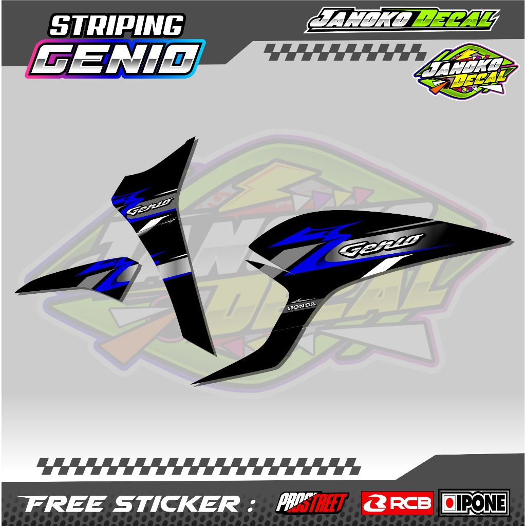 STRIPING VARIASI HONDA GENIO / STICKER LIST VARIASI MOTOR HONDA GENIO