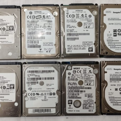 Harddisk HDD Laptop 250Gb 320Gb 500Gb 640Gb 750Gb 1Tb 1Tera SATA 100%