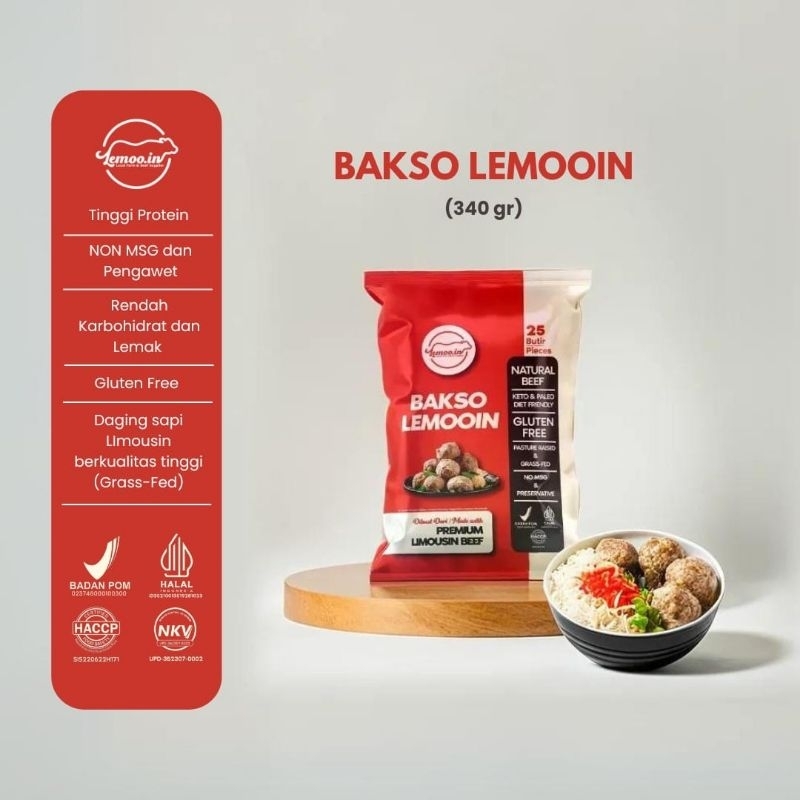 

Bakso Sapi Organik Gluten Free Premium Meatball (340gr) - Lemooin
