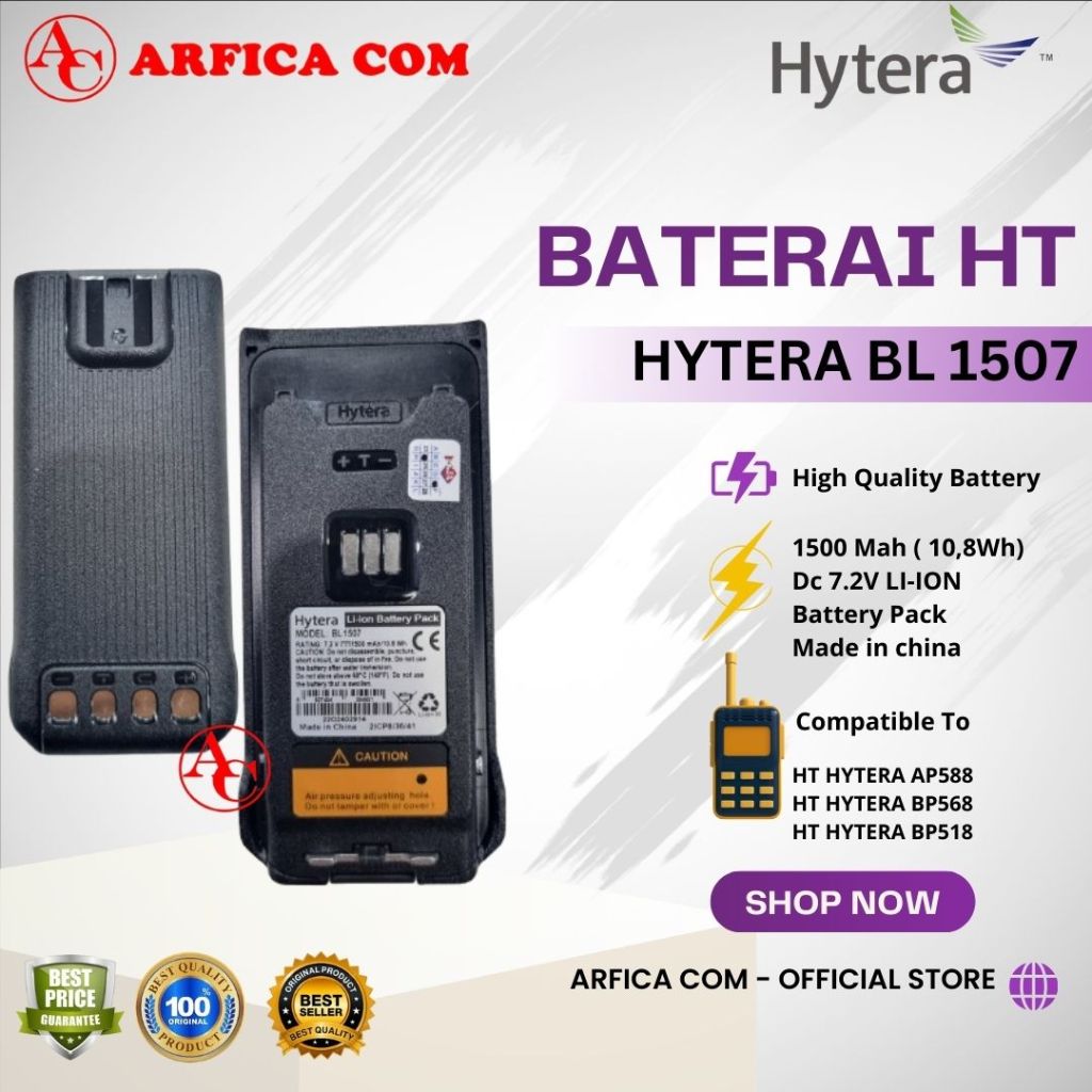 BATRE HT HYTERA BL 1507 LITHIUM BP 568 AP 588 BP 518 ORIGINAL BATERAI HT HYTERA BP568
