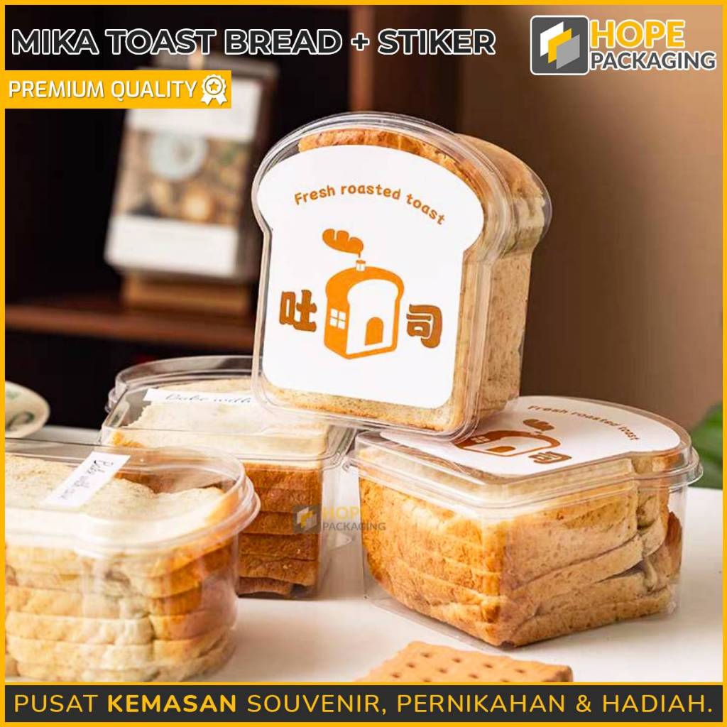 Mika Toast Bread + Sticker / Mika Roti Tawar / Mika Roti Bulat / Kotak Mika Roti / Mika Roti / Mika 